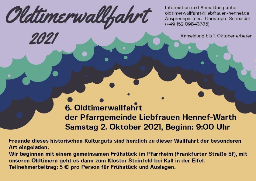 6. Oldtimerwallfahrt 2021 (c) KGV Hennf-Ost 6. Oldtimerwallfahrt 2021 (c) KGV Hennf-Ost