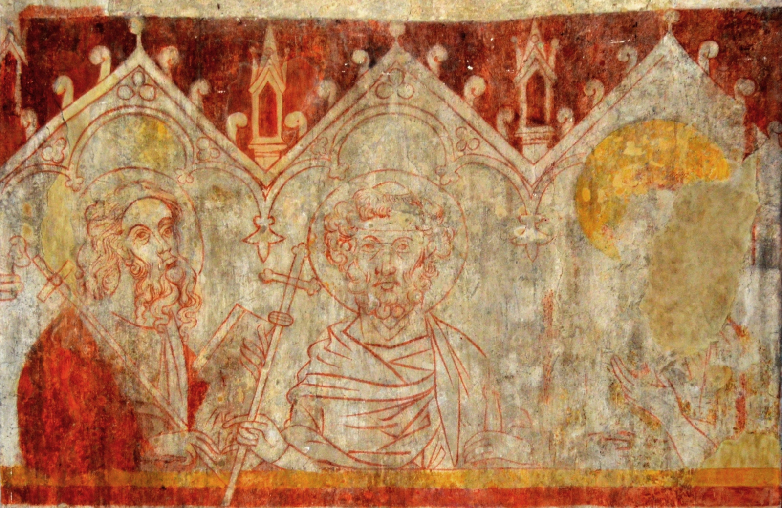 Mittelalterliche Wandmalereien in Sankt Katharina - Heiligenbildnisse